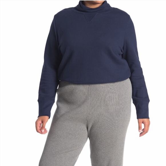 Madewell Turtleneck Sweatshirt In Deep Navy-S - Picture 1 of 6